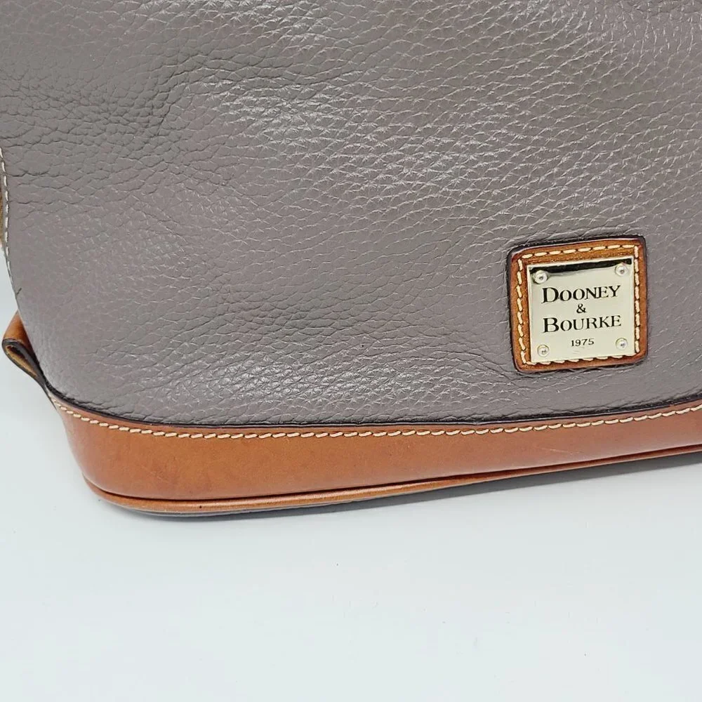 Dooney & Bourke | Women's Gray Pebble Zip Satchel Bag (One Size)